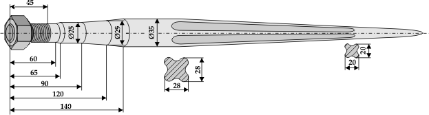 BL2655 Frontladerzinken Agram 820 mm