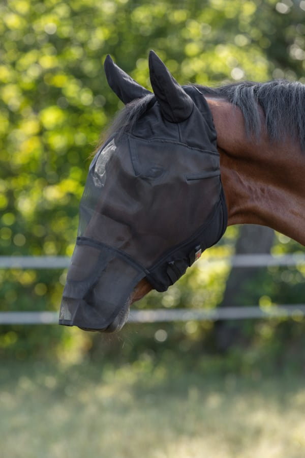 Fliegenmaske mit Ohren- und Nüsternschutz