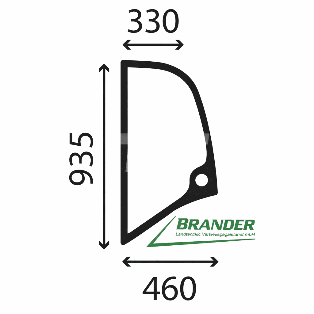 Rear left side window - suitable for Kramer