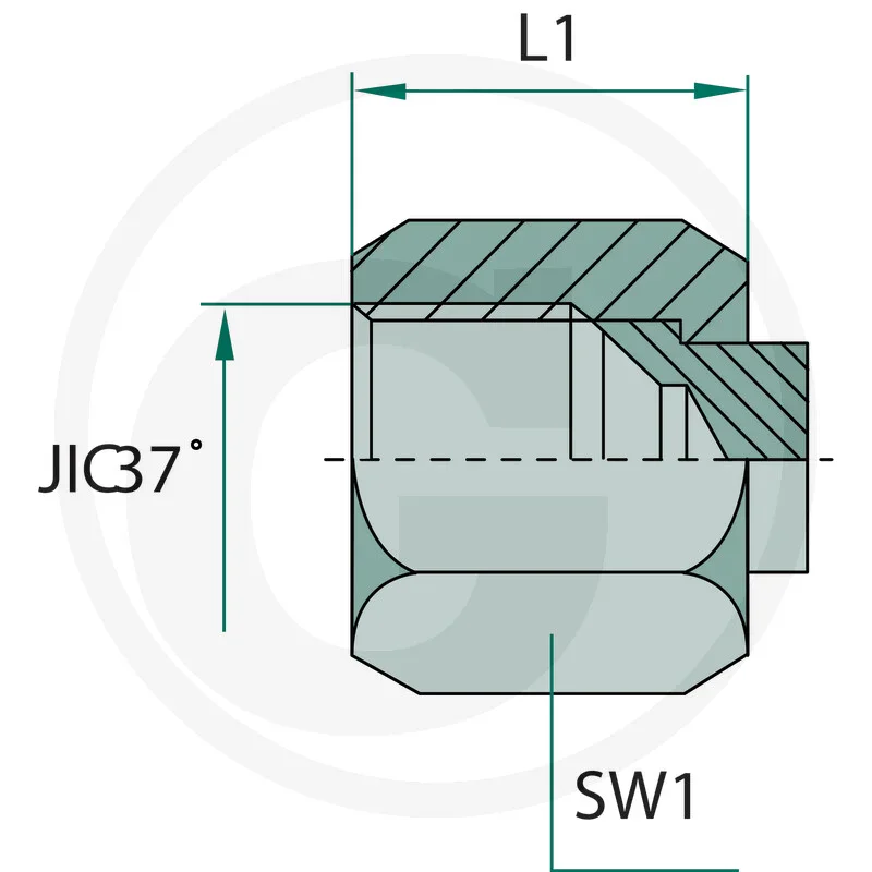 Aufschraub Verschlusskappe 3/4 FS- JIC