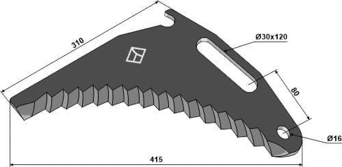 BL29895 Ladewagenmesser 5mm - passend zu Bergmann 002555B - 002558B - 002695B - 2.0695