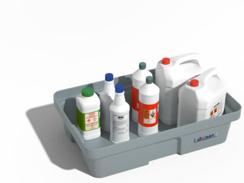 EMP Auffangwanne 30 L – ergonomisch geformt | Farbe: grau, ohne Gitterrost