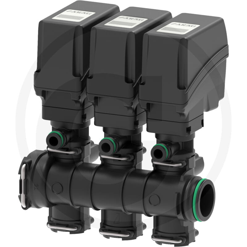 ARAG Teilbreitenventilgruppe Serie 863T elektrisch, für 3 Teilbreiten, mit Anschluss für Gleichdruckregler T1
