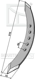 BL28748 Gedrehtes Schar Typ MF Ausführung links