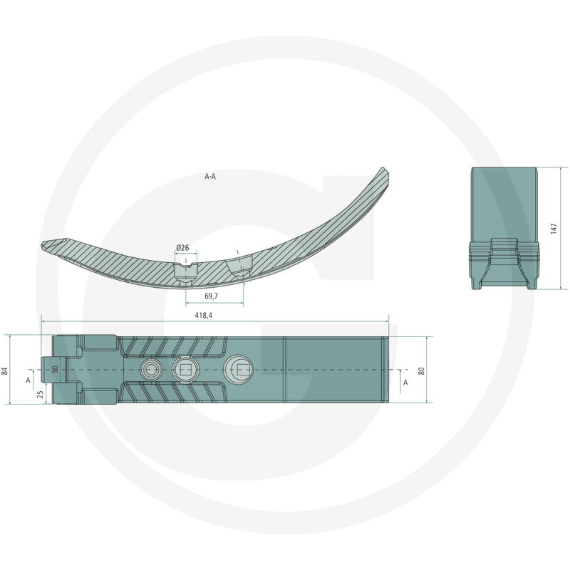 ENDURANCE Carbide reinforced share point - suitable for Amazone Cenio, Cenius, Ceus