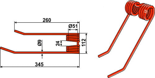 ET31968 Federzinken L - passend zu JF 1433-0201