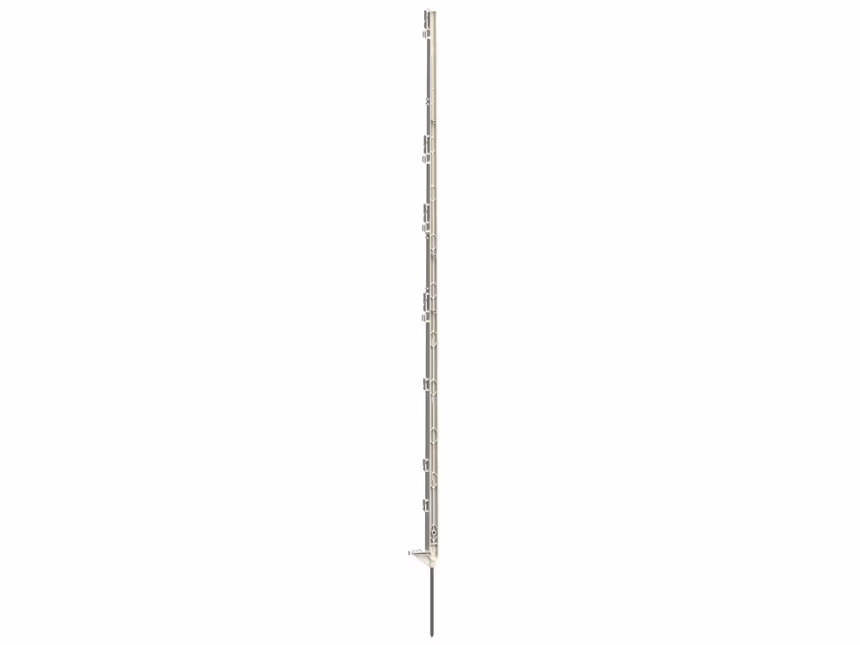 5x Vollkunststoffpfahl mit Stahlspitze, 156 cm hoch