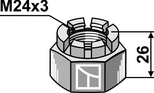 Kronenmutter M24x3