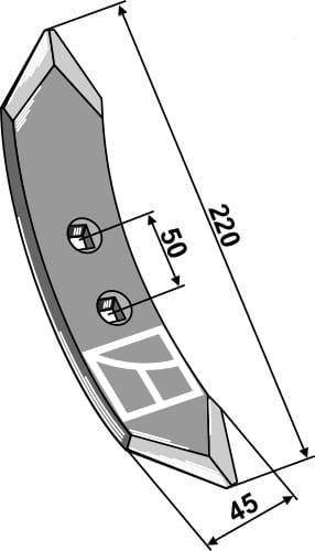 BL28851 Grubberschar 200mm