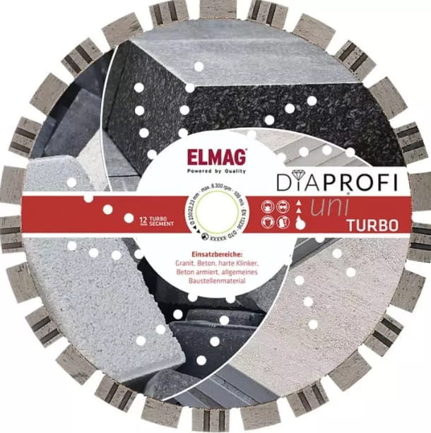 Elmag Diamanttrennscheibe Turbo 350x12 - 30mm Bohrung