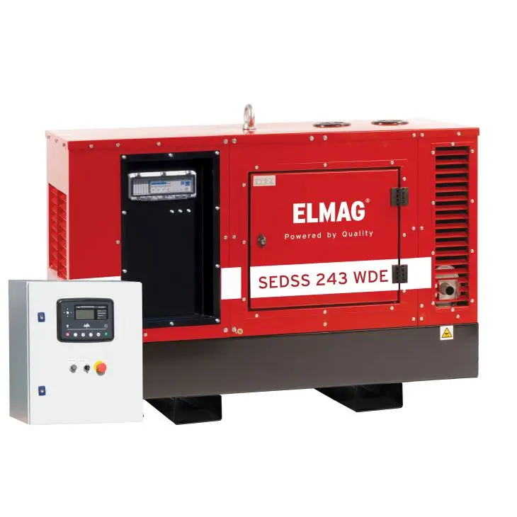 Elmag emergency power generator 24kVA, KUBOTA, automatic mains control 60A
