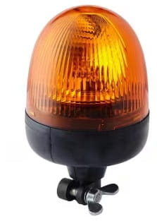 Hella Rundumkennleuchte Halogen, rund, 12V, bernstein, Gehäuse: schwarz, Rohrstutzenbefestigung, Ø 135mm