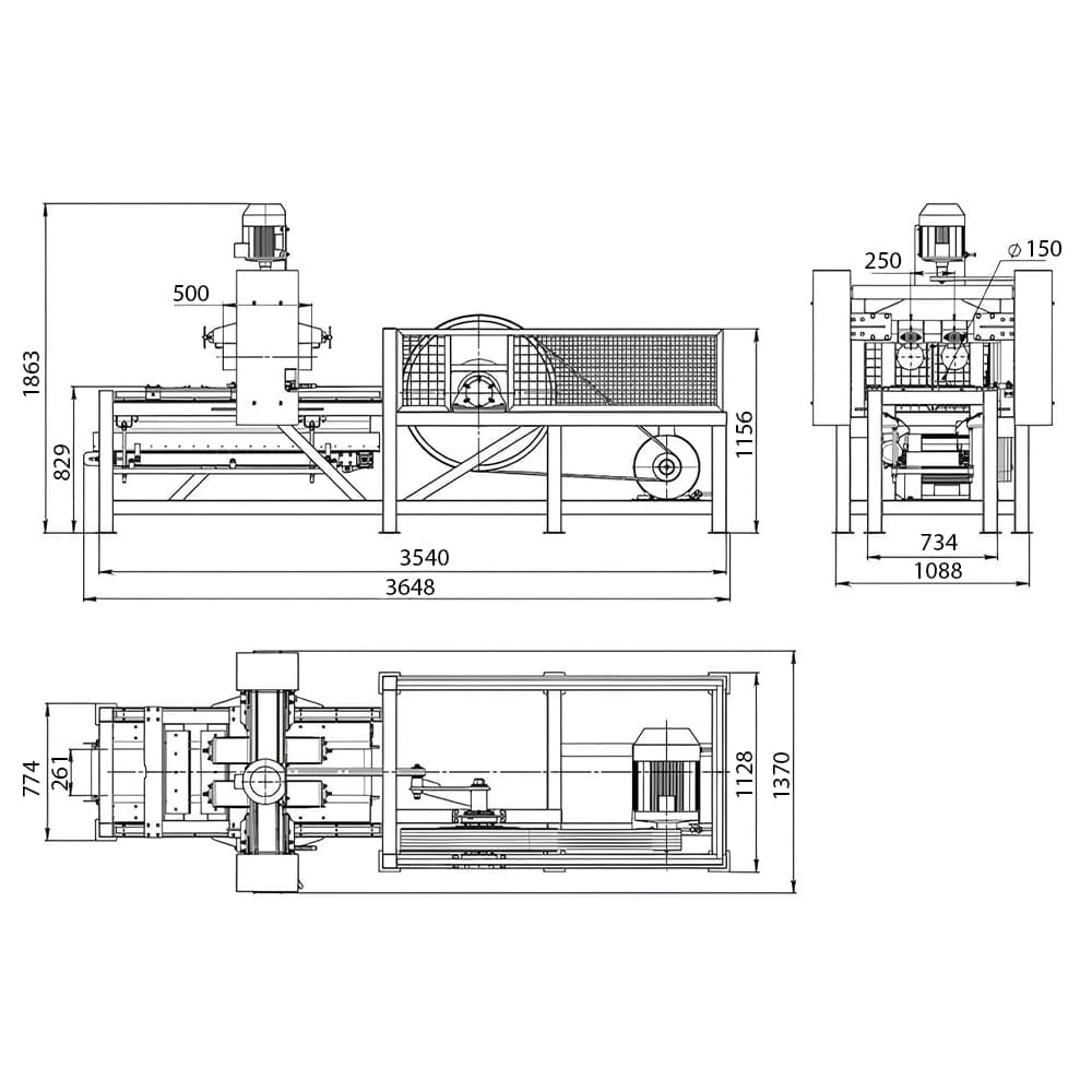 Holzwolle Produktionsmaschine bis zu 100 kg/h - 400V / 9kW