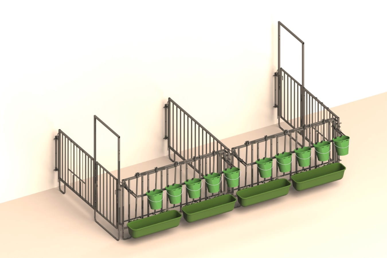 Kerbl Kälber Zaunaufstallung Doppelset - für 2 x 3 Kälber