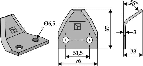 BL29757 Futtermischwagenmesser 4mm - passend zu Strautmann 60644511