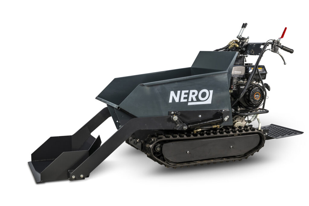Bagger, Mähwerk, Kleinrutsche, Gummilaufwerk, NERO