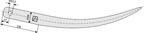 ET74913 Greiferzinken 600mm - passend zu Stoll O454440 / Hydrac 60.250.004