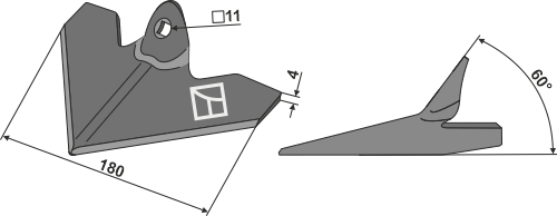 Hoe share 180mm