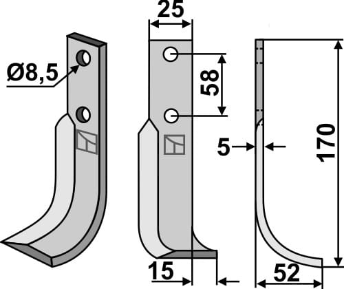 BL5668 Fräsmesser R - passend zu Nibbi Bruno K3501790