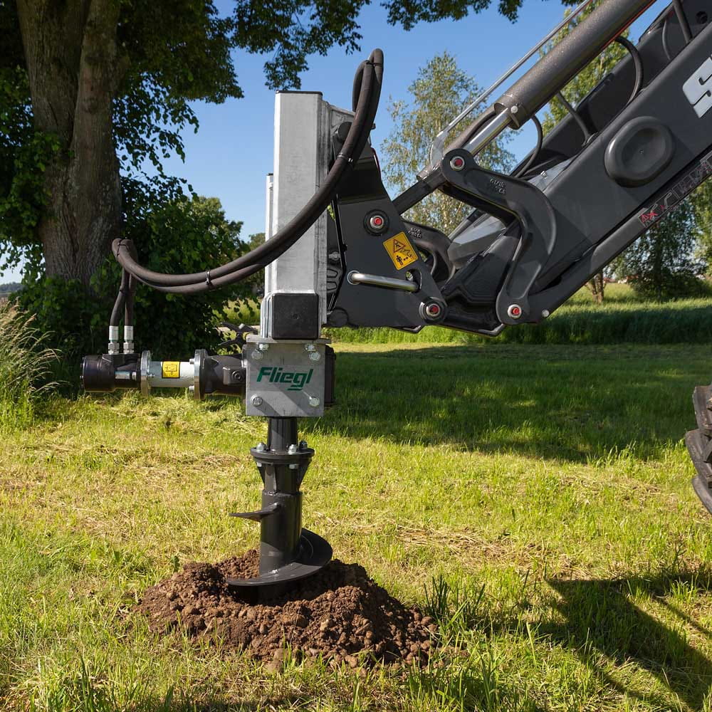 Fliegl Erdbohrer hydraulisch für Radlader & Teleskoplader – Profi Erdlochbohrer bis 300 mm