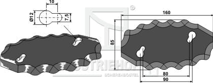 BL29755 Futtermischwagenmesser, links
