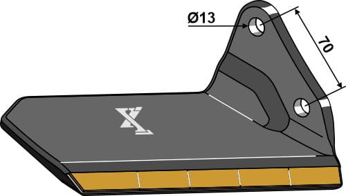 Flügelschar 400mm rechts, Hartmetall - passend zu Kongskilde Delta Flex
