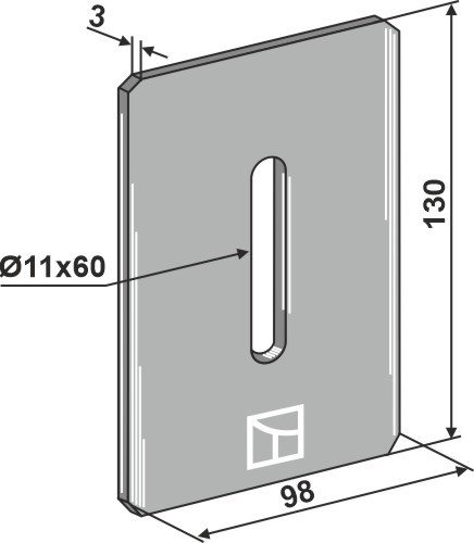 Abstreiferblech für Packerwalzen - 130x98mm