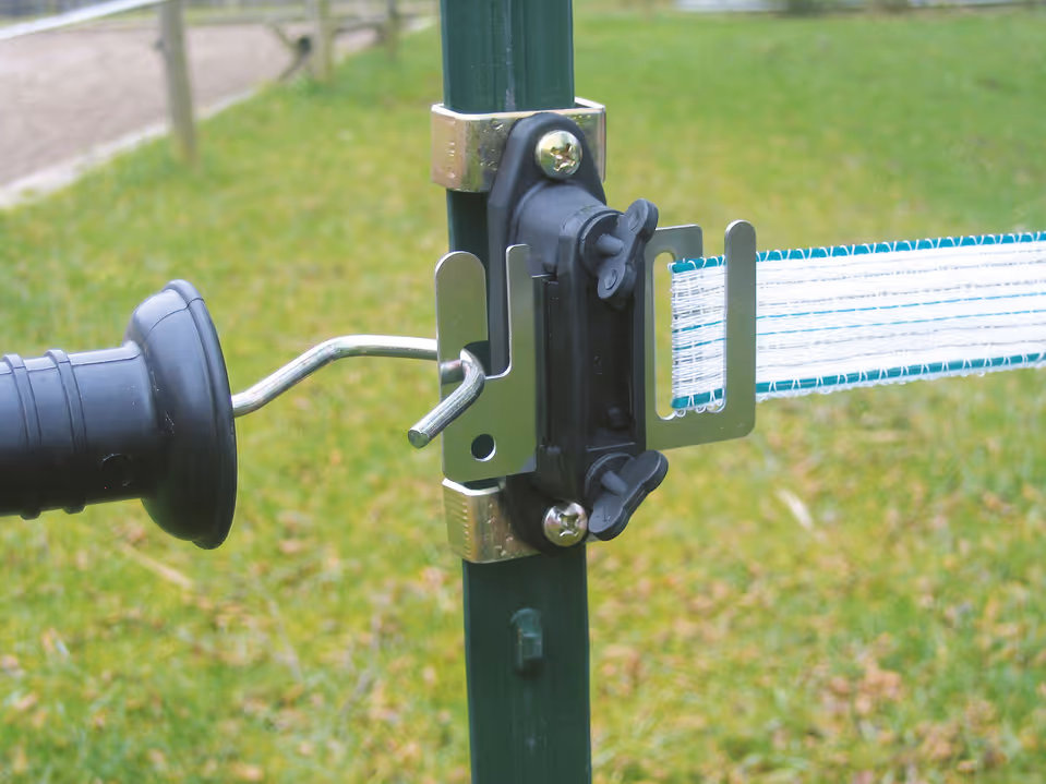 2x T-Pfahl-Klammer mit Schraube (6mm-Loch)