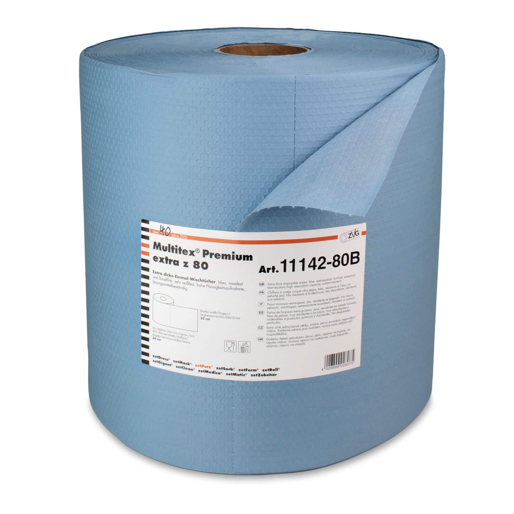 ZetPutz® ZVG Multitex® Premium extra z80 Reinigungstuchrolle blau - 34x32cm