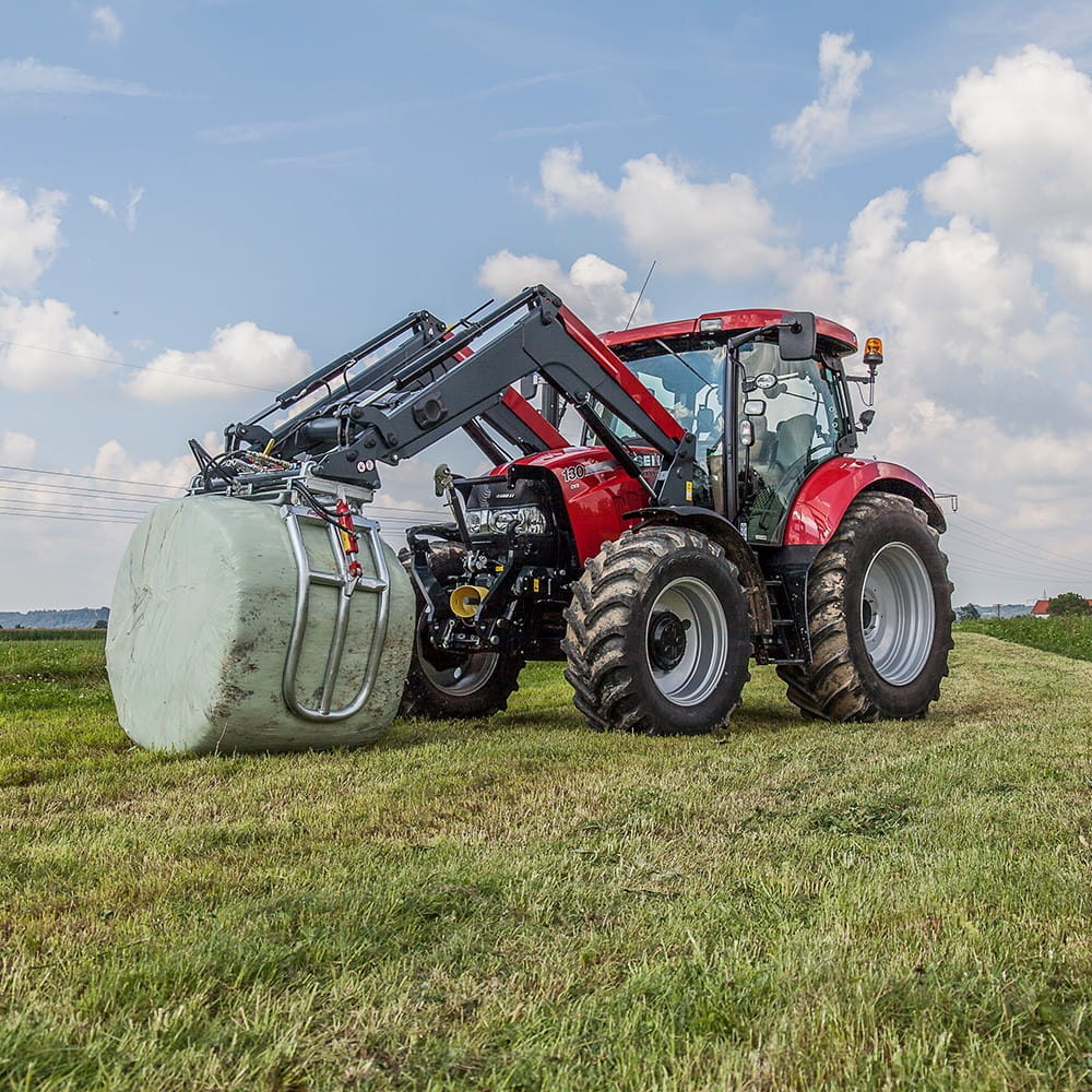 Fliegl bale grab from 1200mm to 1900mm - Euro standard mount / hydraulic / galvanized frame / painted arms