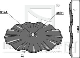 BL30199 Gewellte Scheibe Ø460x5