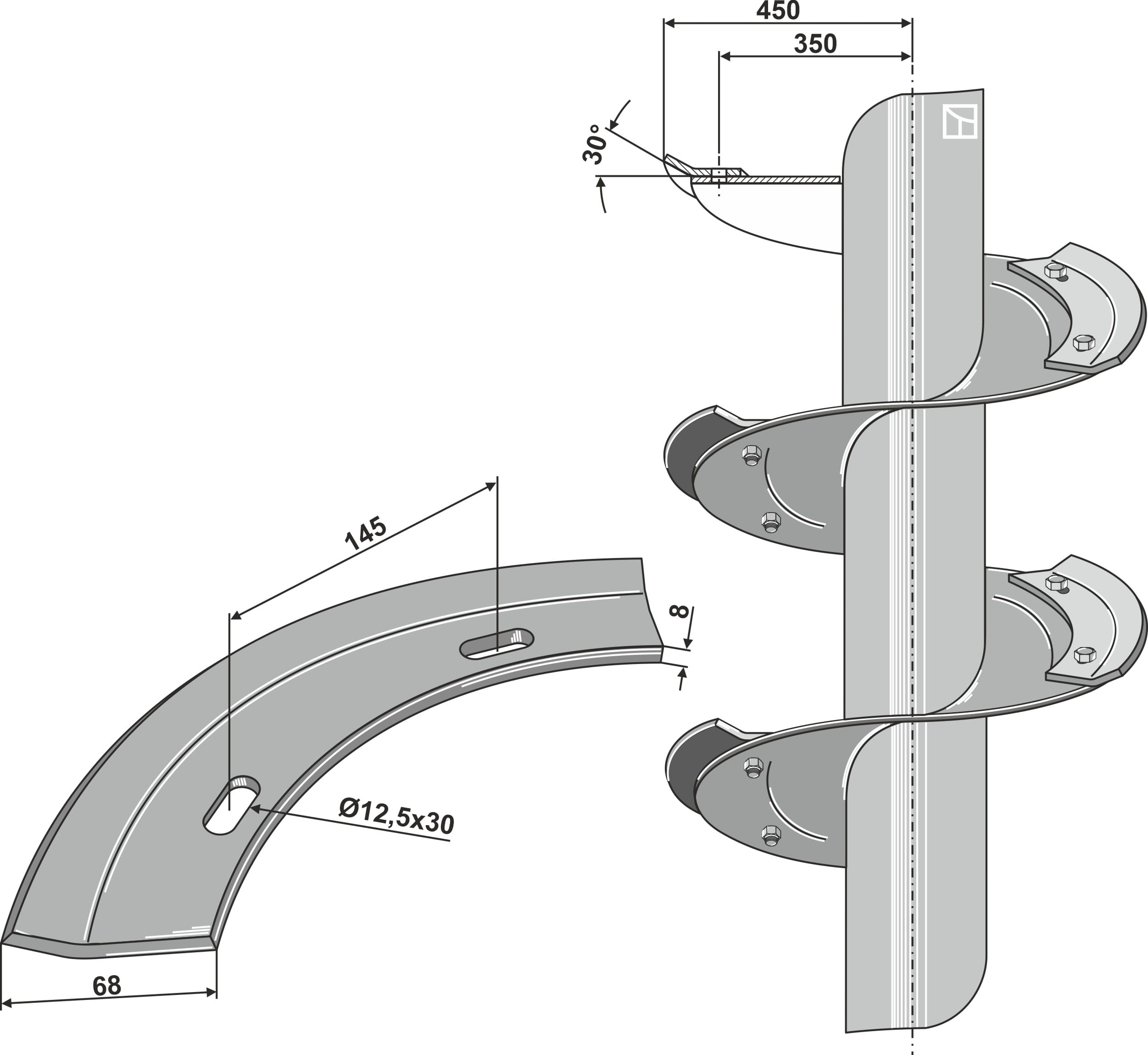 BL28117 Schneckensegment R - passend zu Hemos 93015200