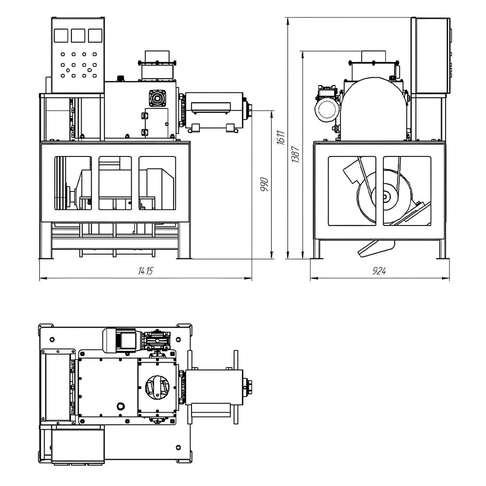 Screw briquetting press up to 500 kg/h – Industrial briquetting press for biomass & wood waste