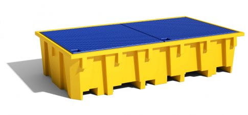 EMP Auffangwanne für 2 IBC-Container oder 8 Fässer - 1330 L