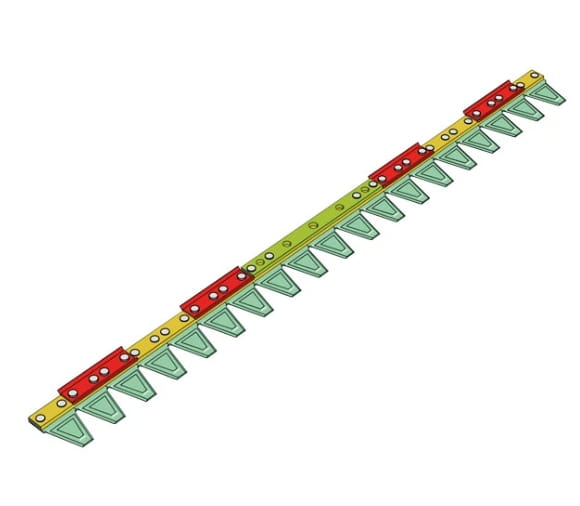 Konstruktionsspielzeug, Zahnrad, Dreiecksstücke, bunter Streifen, Verbindungsbausteine