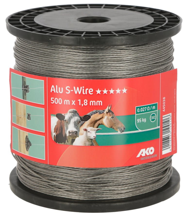 AKO Drahtlitze 1,8 mm 500 m – leichte Aluminiumlitze, hohe Leitfähigkeit & 95 kg Bruchlast