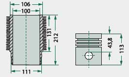 Renault engine type: 327 piston kit complete.