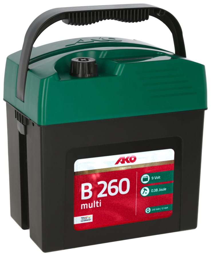 AKO Compact Power B260 multi – Flexibles 9V/12V/230V Weidezaungerät für mobile Zäune