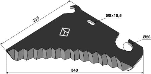 BL29863 Rundballenmesser - passend zu New Holland 84038823 / 84056426