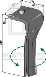 BL27547 Kreiseleggenzinken, linke Ausführung