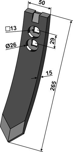 BL23767 Scharspitze 265mm - passend zu Väderstad	155027