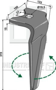 BL27513 Kreiseleggenzinken, linke Ausführung