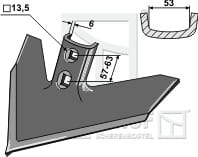 BL28161 Gänsefußschar 305 x 6