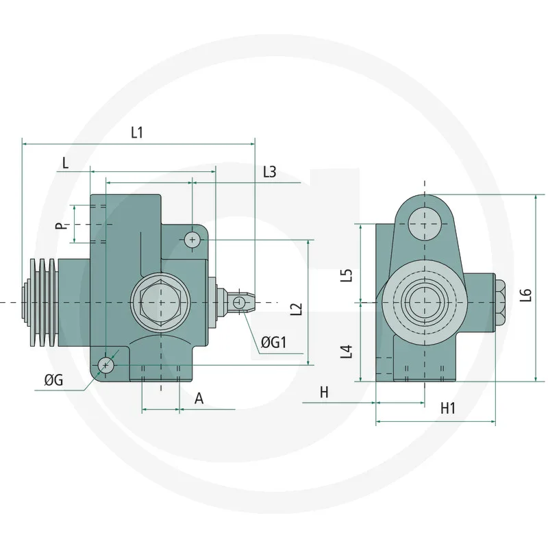 Oleodinamica Marchesini Hubbegrenzer NO-V-FCR 1T- 1/2"BSP