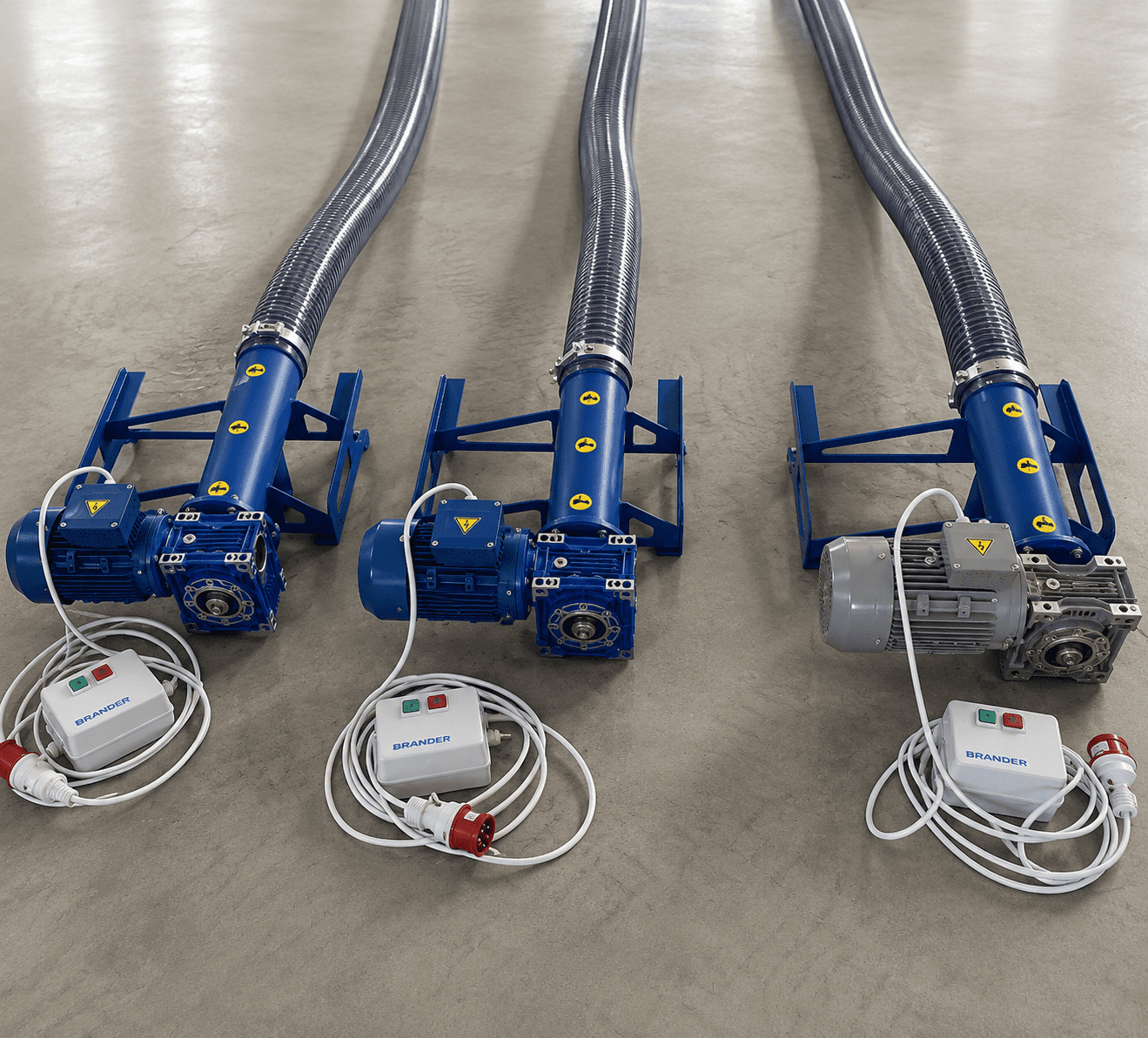 Flexible Förderschnecke 12 m | 400V Antrieb | Schüttgutförderer bis 9 t/h