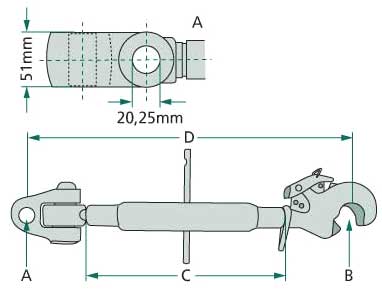 Oberlenker mechanisch - passend zu John Deere BL15732 Oberlenker mechanisch - passend zu John Deere