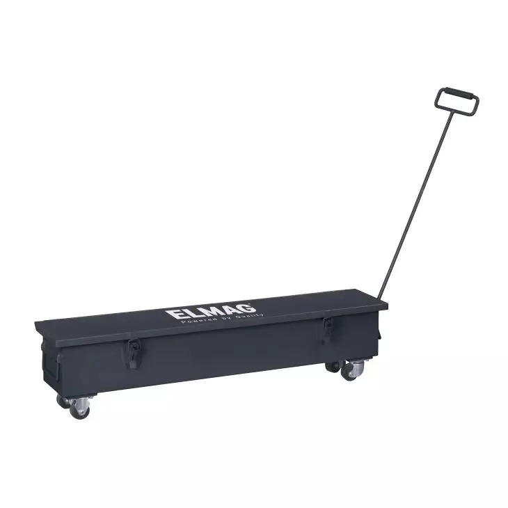 Consisting of: * 4 transport rollers * 2 support plates * 2 turntables * 2 steering rods * 2 connecting rods * 1 lockable metal box with wheels * 1 drawbar – Heavy-duty transport roller set 20,000 kg
