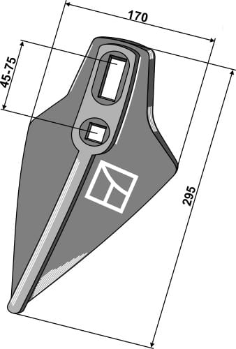 Gänsefußschar 295mm - passend zu Amazone Cenius, Centaur