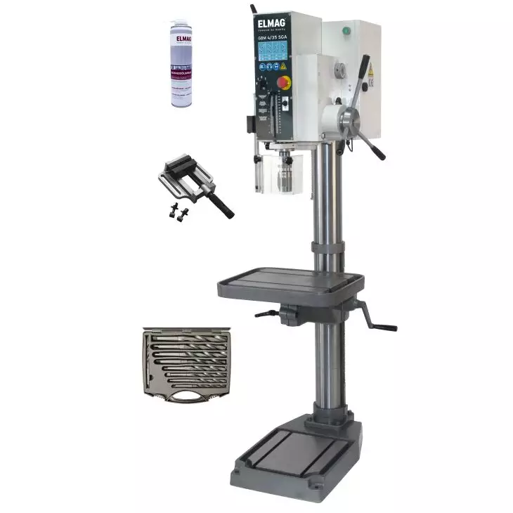 Elmag Getriebe-Säulenbohrmaschine 35 mm - SET