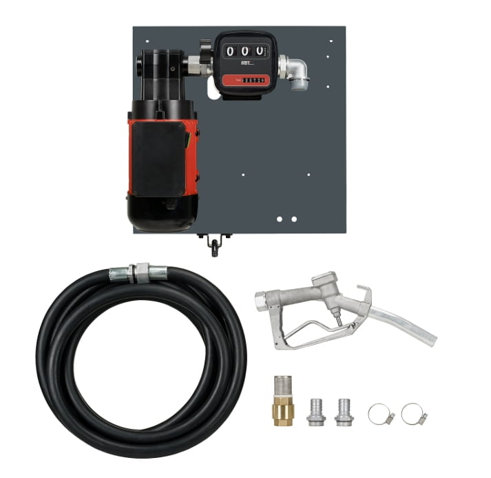 Pressol FZP 100 l/min Industrie Flügelzellenpumpen Set 230V mit ZVD Zapfventil & mechanischem Zähler 4m